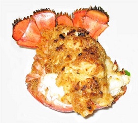 gourmet baked stuffed lobster tail