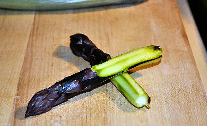 Peeled Purple Asparagus