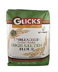 a picture of Glicks unbleached hi-gluten flour