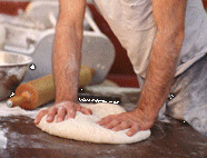 Forming pizza dough