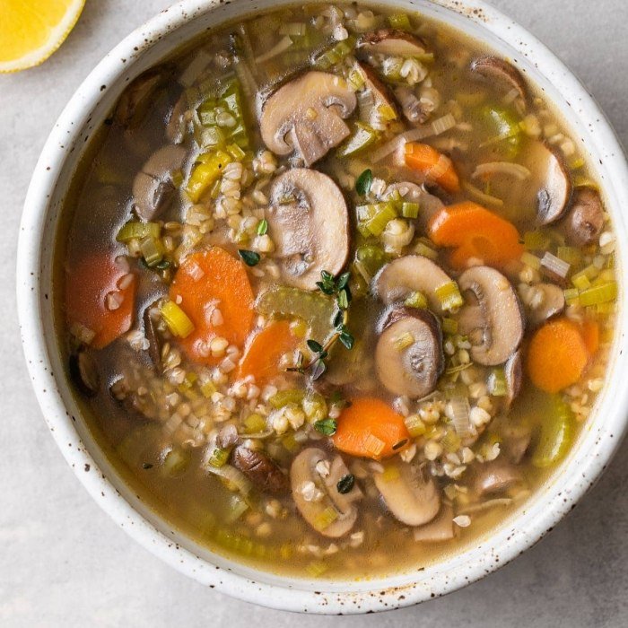 Image of Mushroom soup with buckwheat