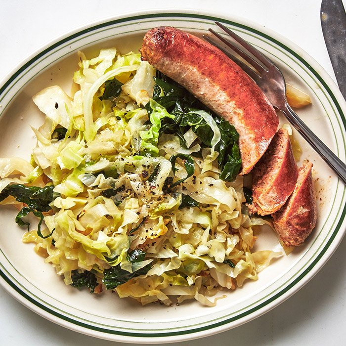 Image of Crispy Sausages and Greens