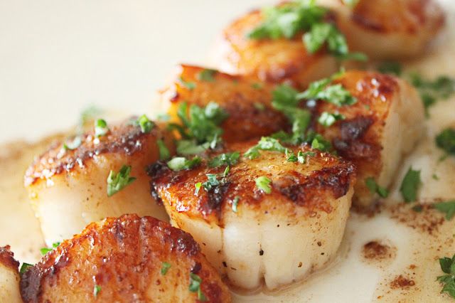 perfectly cooked scallops