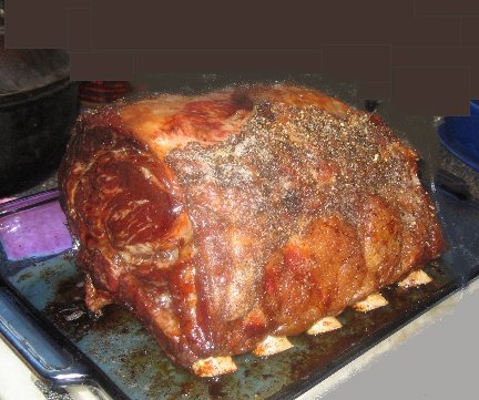 A prime rib roast