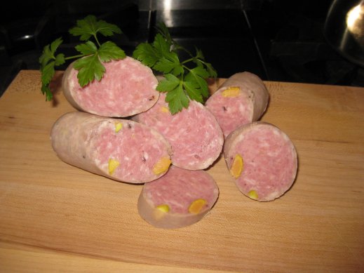 French Garlic Sausage made in my kitchen